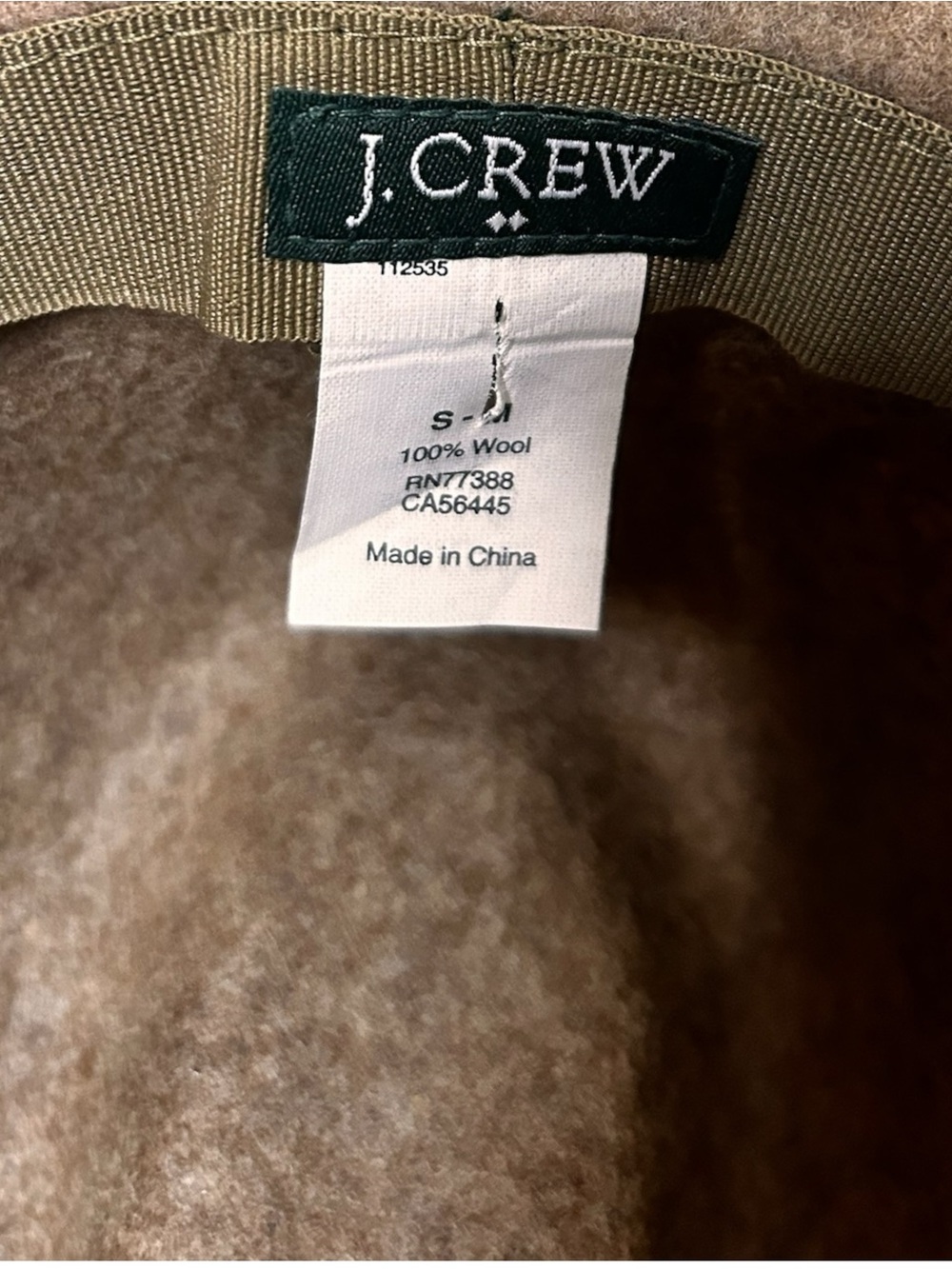 J. Crew Wool Fedora Women's Hat- Small Medium - Picture 5 of 5